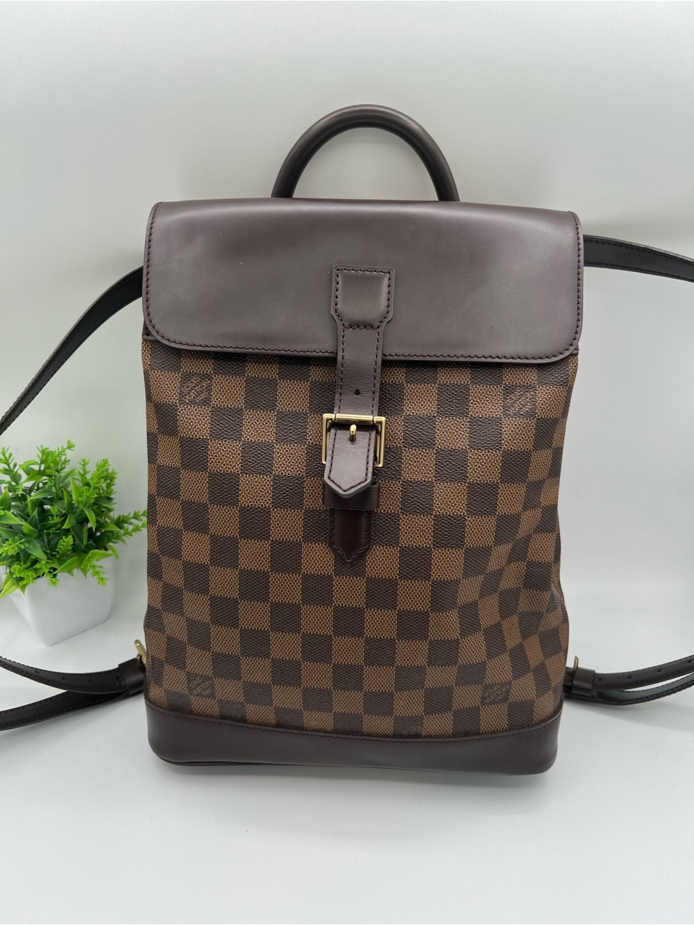 Brown damier ebene Backpack🔥